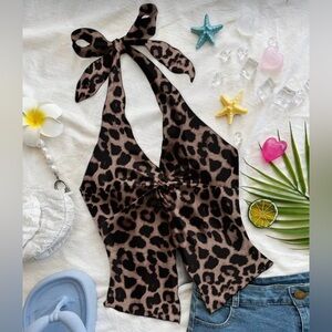 SHEIN Leopard Print Halter
